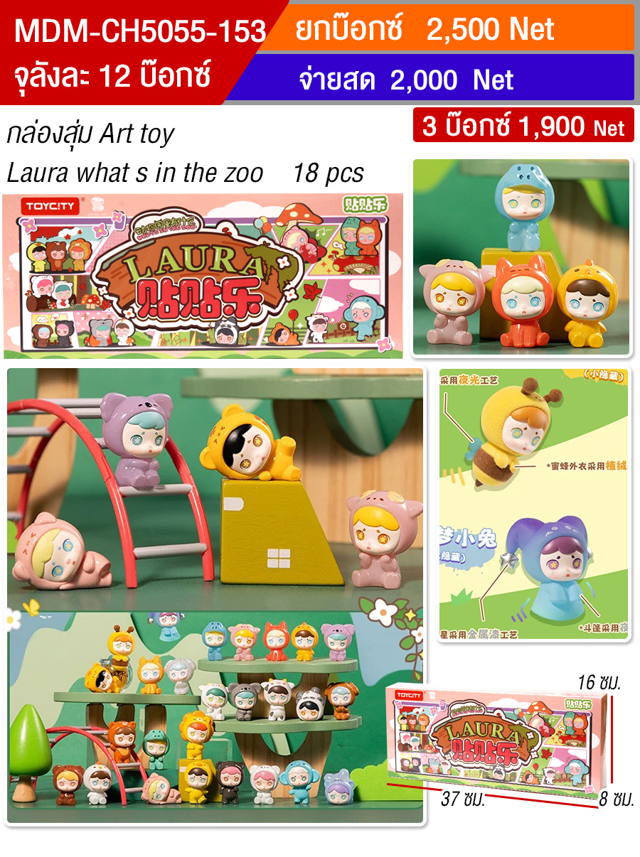 โมเดล Laura What's in the Zoo HT จุลังละ 12 กล่อง