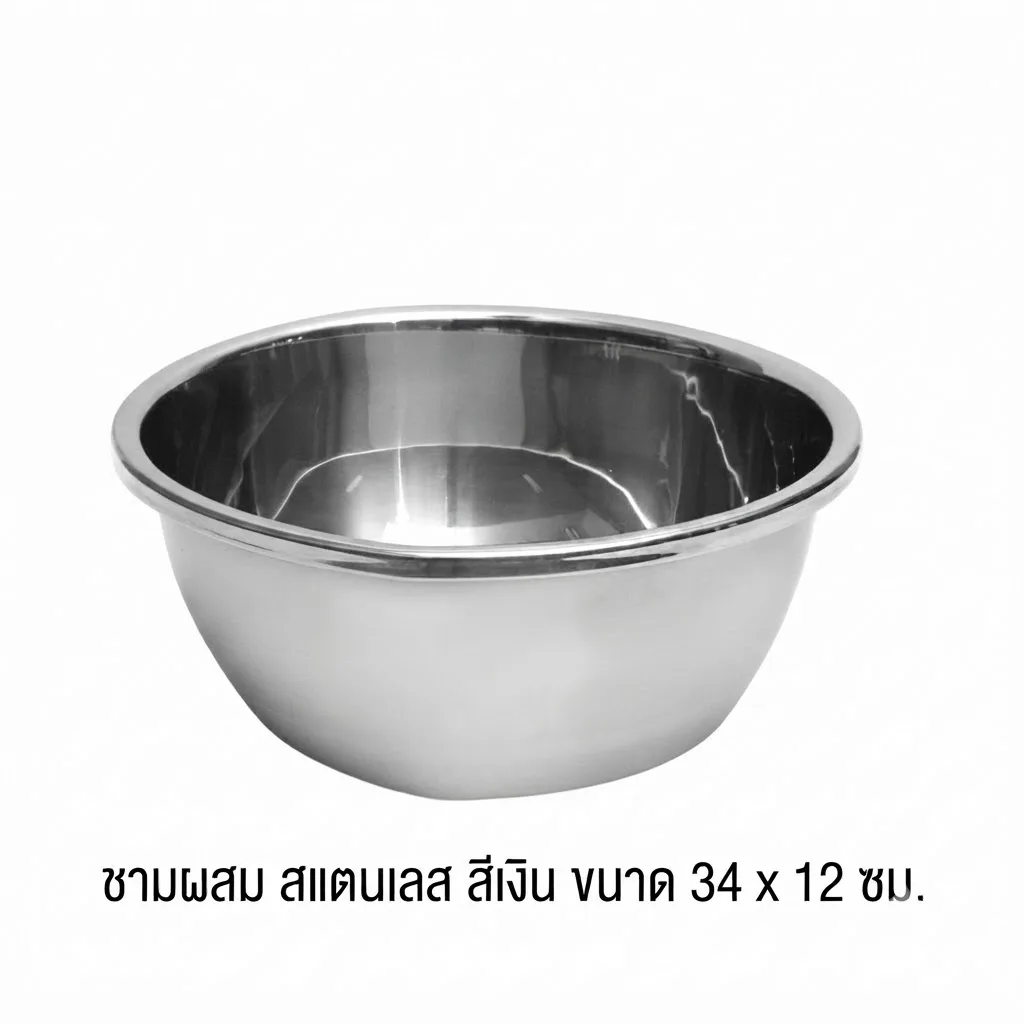 ชามผสม สีเงิน 34cm PST จุลังละ 70 ชิ้น