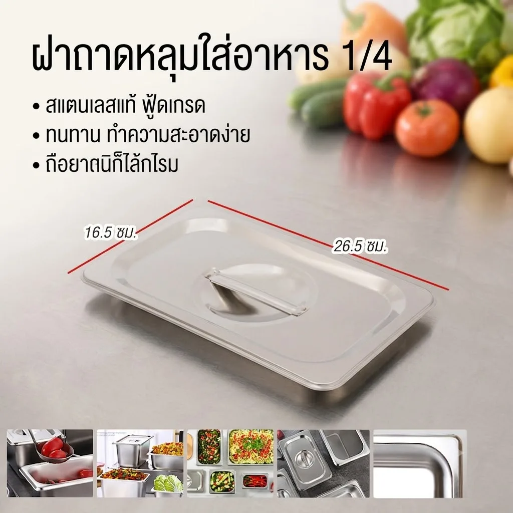 ฝาถาดหลุมใส่อาหาร1/4 PST จุลังละ 200 ชิ้น