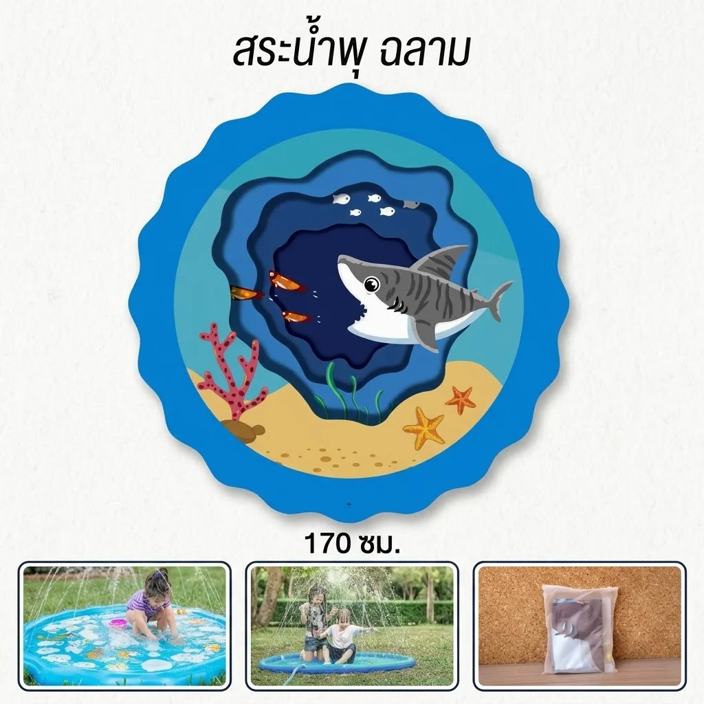 สระน้ำพุฉลาม 170cm YUYW จุลังละ 40 ชิ้น